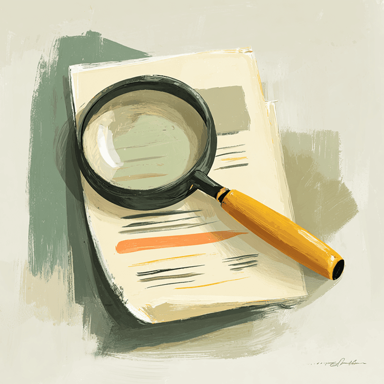 Independent analysis — magnifying glass examining healthcare pricing data